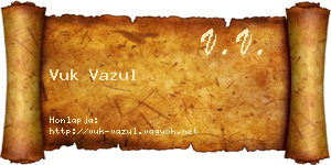 Vuk Vazul névjegykártya